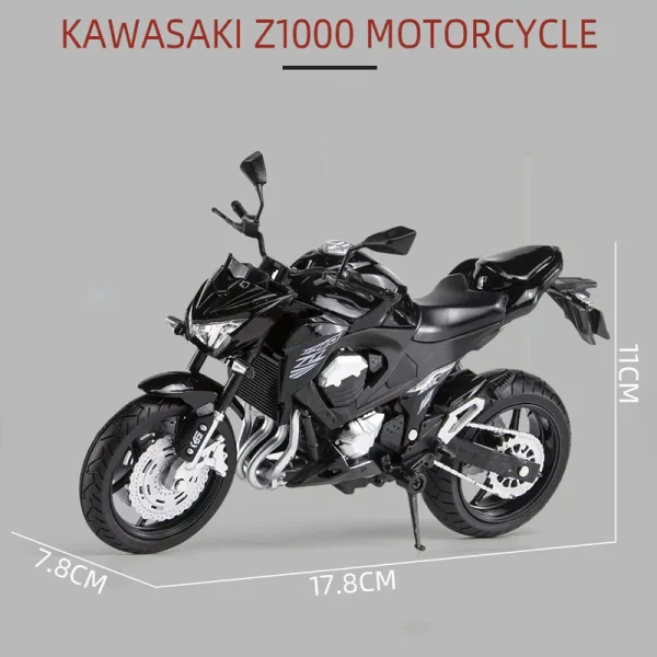 1:12 Kawasaki Z800 Alloy Die Cast Motorcycle Model Toy Vehicle Collection Autobike Shork-Absorber Off Road Autocycle Toys Car - Image 2