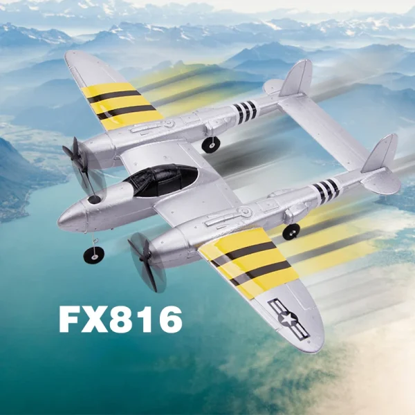 FX-816 World War II Air Force P38 RC Airplane 2.4GHz 4CH RC Aircraft Fixed Wing Outdoor Flight Drone For Kid Toys Birthday gift - Image 4