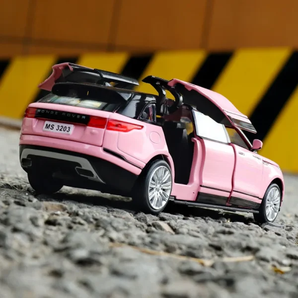 1:32 Range Rover Velar Lengthen Alloy Limousine Metal Diecast Car Model Flashing Musical Kids Toy Vehicles Gift - Image 3