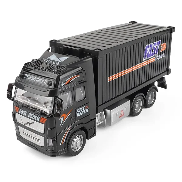 1:32 simulation container truck inertia transport vehicle engineering vehicle children's toy car boy big truck pull back car - Image 5