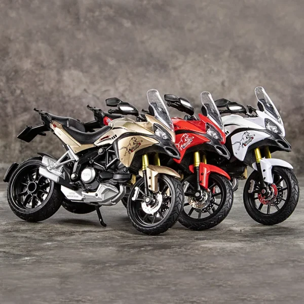 1/12 Ducati MTS Enduro Die Cast Motorcycle Model Toy Vehicle Collection Autobike Shork-Absorber Off Road Autocycle Toys Car - Image 3