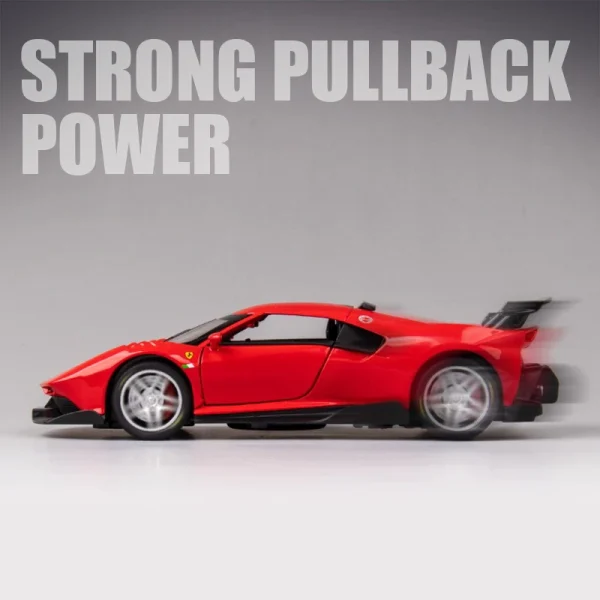 1:32 P80C Supercar Alloy Car Diecasts & Toy Vehicles Sound and light Car Model Collection Car Toys For Children - Image 2