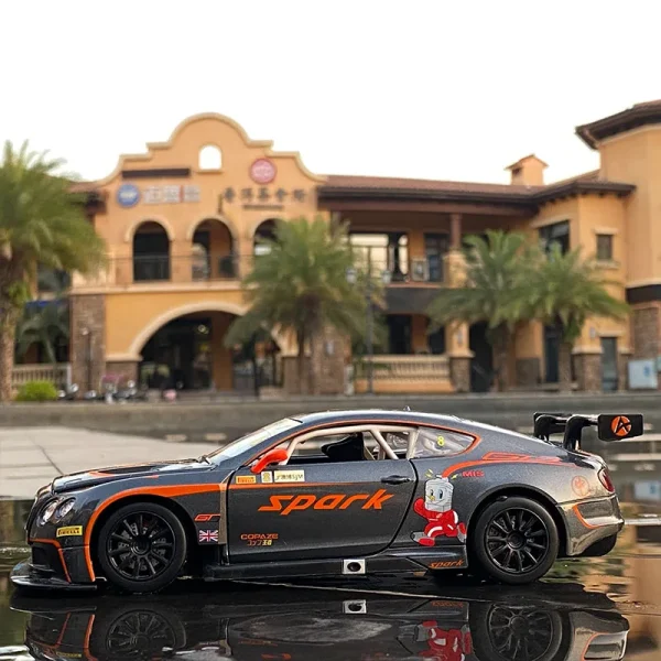 1:24 Bentley Continental GT3 Free Wheeling High Light Sport Racing Car Model Toy Diecast Metal Alloy Miniature Replica - Image 3