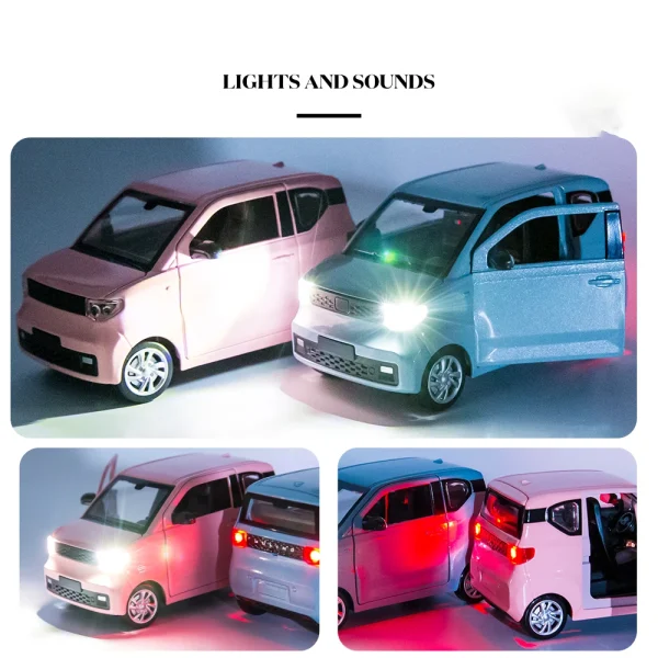 1:24 Toy Car WuLing MINI EV Diecast Alloy Metal Car Model for Model Pull Back Car Toy Vehicles Miniature Scale Birthday gift - Image 3