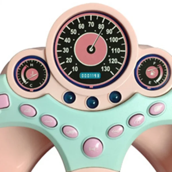Cute Children Steering Wheel Toy with Light Simulation Driving Sound Music Funny Educational Baby Electronic Travel Kids Toys - Image 5