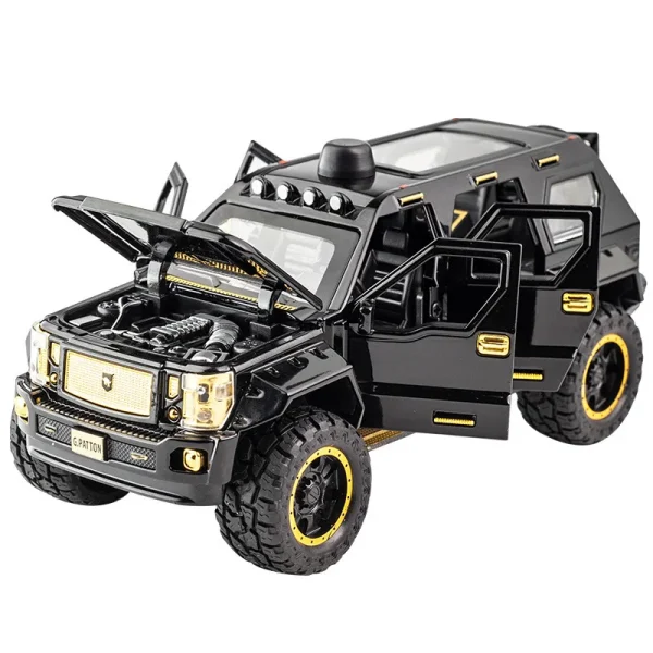 1:24 Hot New Chariot George Barton Car Model Armored Vehicle With Sound Light Alloy Toy Car Diecast Toy Vehicle Hummer Off Road - Image 5