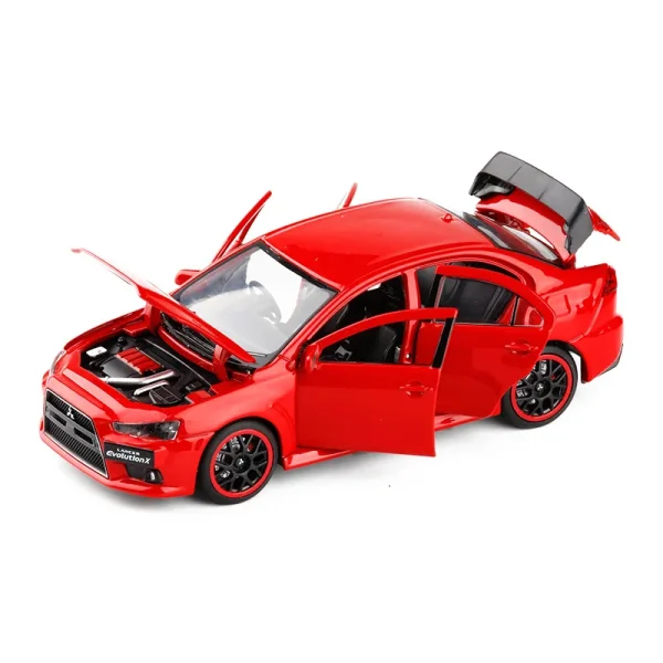 1:32 Mitsubishis JDM Lancer Evo X Open Door With Sound and Light Alloy Toy Car Model Ornaments For Children Gifts - Image 5