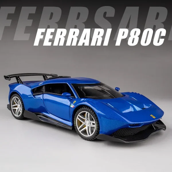 1:32 P80C Supercar Alloy Car Diecasts & Toy Vehicles Sound and light Car Model Collection Car Toys For Children - Image 3