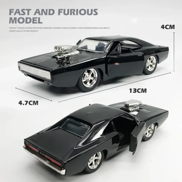 1:32 Charger Nissan GTR Mitsubishi EVO Eclipse Mazda RX7 Fast and Furious Series Car Model Collection Car Toy Boy Gift - Image 2