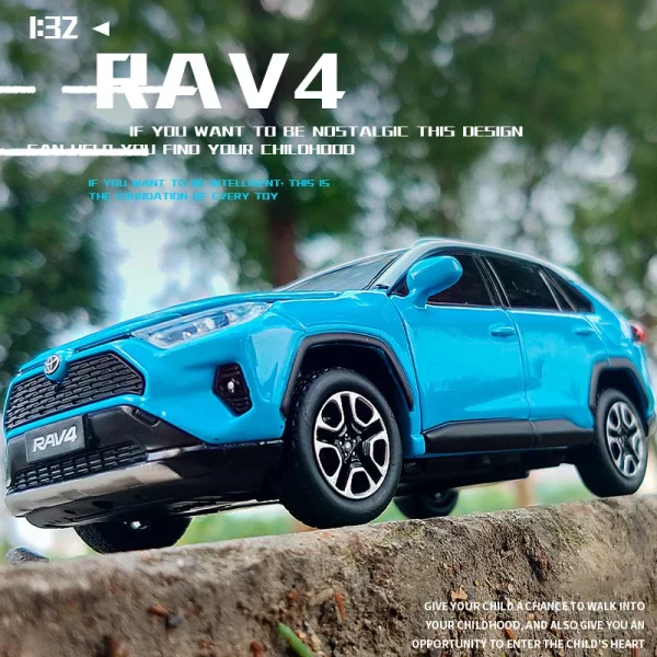 JKM 1:32 RAV4 2020 SUV Diecasts & Toy Vehicles Metal Car Model Shock absorber Sound Light Collection Car Toys Gift - Image 2