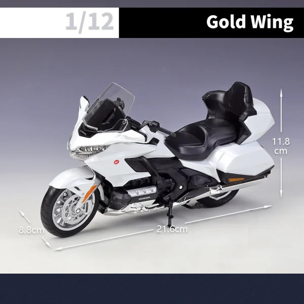 WELLY 1:12 Scale Honda Gold Wing Motorcycle Simulation Alloy Model Adult Collection Decoration Gifts Toys for Boys - Image 4