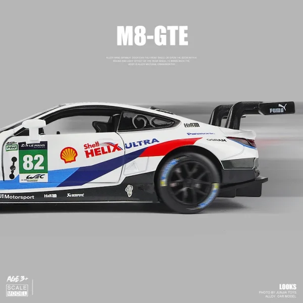1:32 BMW M8 GTE BMW M4 DTM M6 IM Racing Car Diecast Metal Car Model Toy Model Sound & Light Pull back Collection Boy gift - Image 4