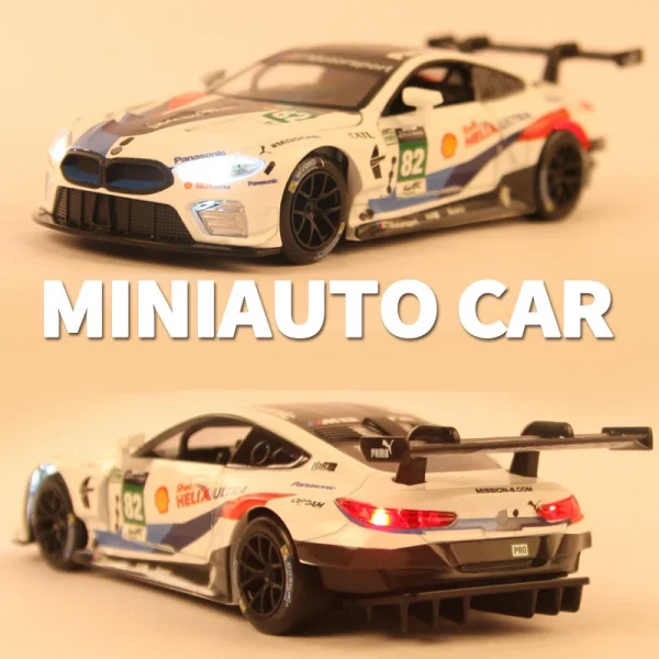 1:32 BMW M8 GTE BMW M4 DTM M6 IM Racing Car Diecast Metal Car Model Toy Model Sound & Light Pull back Collection Boy gift - Image 5