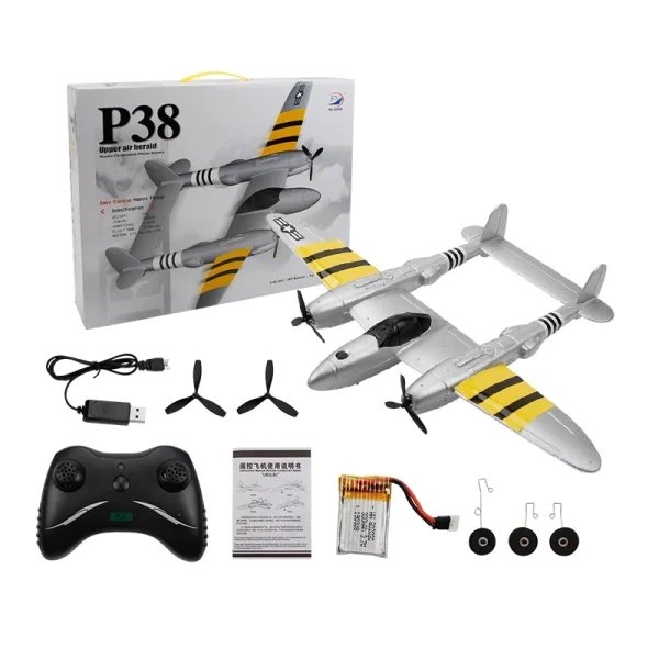 FX-816 World War II Air Force P38 RC Airplane 2.4GHz 4CH RC Aircraft Fixed Wing Outdoor Flight Drone For Kid Toys Birthday gift - Image 5