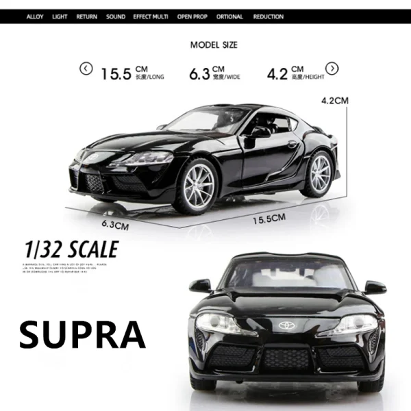 2021 New 1:32 GR Supercar Toy Alloy Car Diecasts & Toy Vehicles Car Model Miniature Scale Model Toys For Children - Image 4