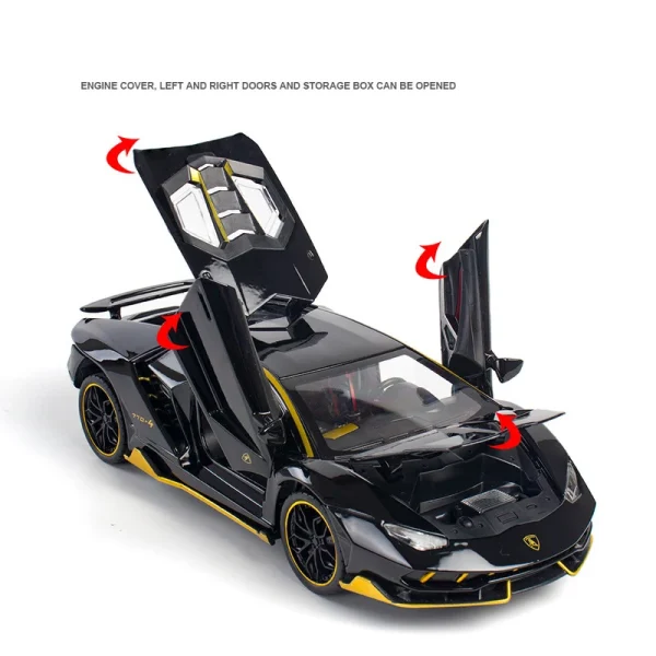 1:24 LP770-4 Centenario Alloy Sports Car Model Diecast Sound Super Racing Lifting Tail Hot Car Wheel For Children Gifts - Image 5