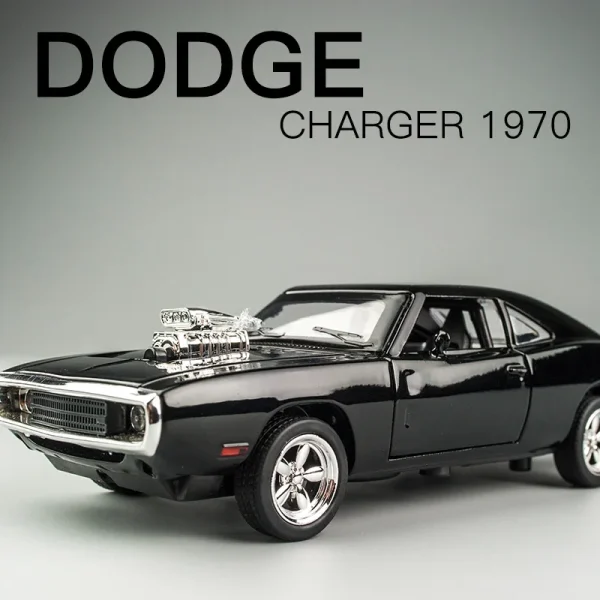 1:32 Dodge Charger 1970 Challenger Alloy Car Models Kids Toys for Children Classic Muscle Car Collection Car Model - Image 2