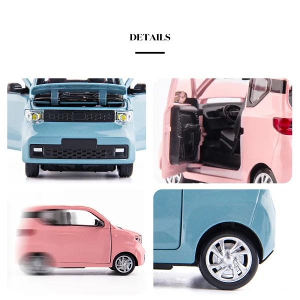 1:24 Toy Car WuLing MINI EV Diecast Alloy Metal Car Model for Model Pull Back Car Toy Vehicles Miniature Scale Birthday gift - Image 4