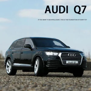 1:32 Scale Audi Q7 Sport SUV Alloy Car Model With Pull Back Sound Light Children Gift Collection Diecast Toy Model