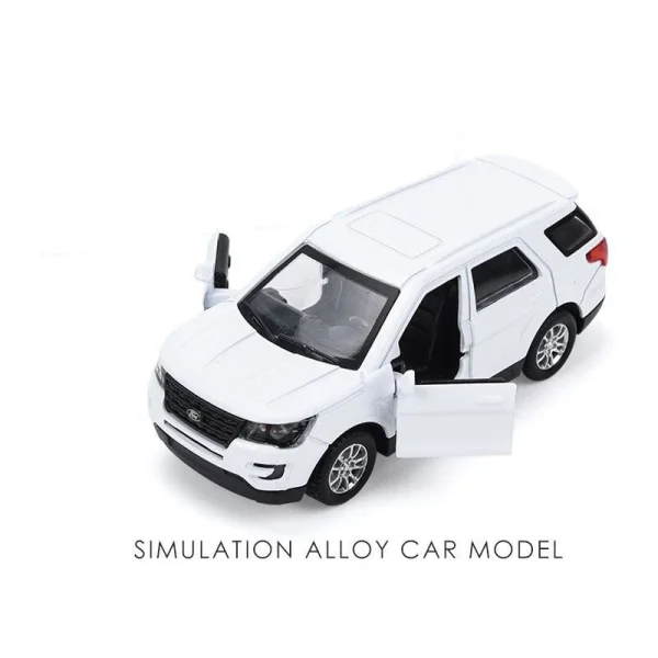 New 1:36 Ford Explorer Alloy Car Model Sound and light Diecasts & Toy Vehicles Toy Cars Kid Toys For Children Collection Gifts - Image 5