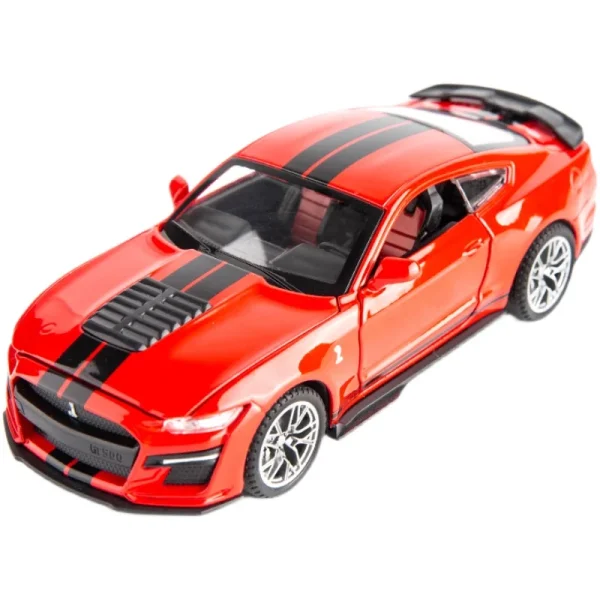 1:32 Ford Mustang Shelby GT500 Supercar High Simulation Car Model Alloy Pull Back Kid Toy Car 4 Open Door Children's Gifts - Image 6