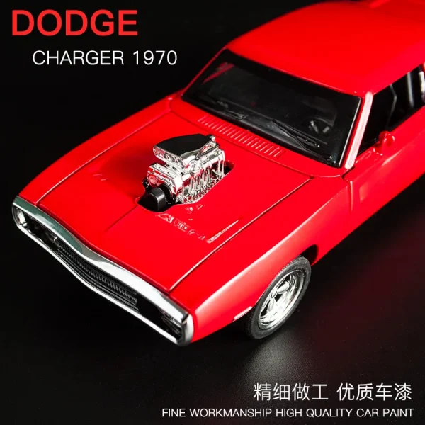 1:32 Dodge Charger 1970 Challenger Alloy Car Models Kids Toys for Children Classic Muscle Car Collection Car Model - Image 3
