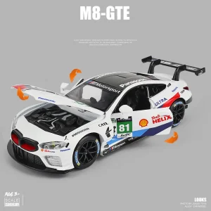 1:32 BMW M8 GTE BMW M4 DTM M6 IM Racing Car Diecast Metal Car Model Toy Model Sound & Light Pull back Collection Boy gift