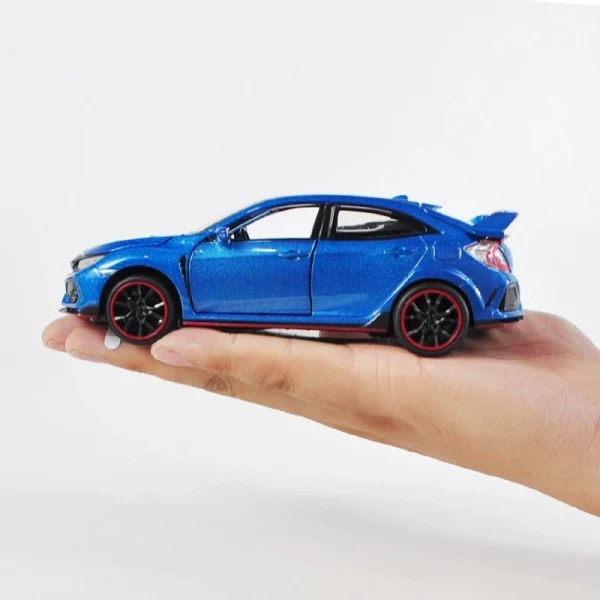 1:32 HONDA CIVIC TYPE-R Diecasts & Toy Vehicles Metal Car Model Sound Light Collection Car Toys For Children Christmas Gift - Image 3