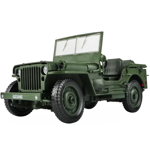 1:18 Tactical Military Model Old World War II Willis GP JEEPS Military Vehicles Alloy Car Model For Kids Toys Gifts - Image 4