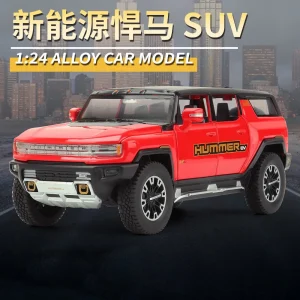 1:24 Hummer EV SUV Off-Road Alloy Car Die Cast Toy Car Model Sound and Light Children’s Toy Collectibles Birthday gift