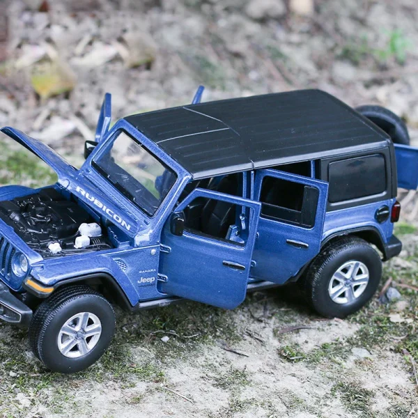 New 1:32 JEEPS Sahara Wrangler Simulation Toy Vehicles Model Sound and light Shock Absorbers Alloy Children Toys Collection Gift - Image 4