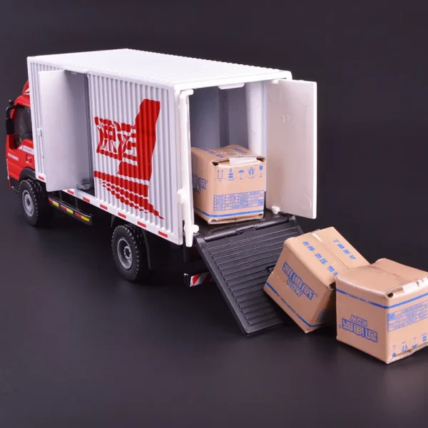 1:50 Alloy Simulation Van Truck Model Engineering Transport Vehicle Children's Toy Birthday Gift - Image 6