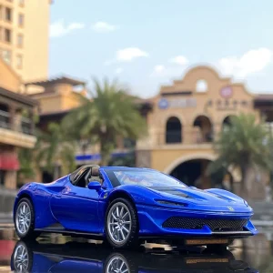 1:32 J50 Supercar Model Alloy Car Die Cast Toy Car Model Sound and light Pull Back Children’s Toy Collectibles