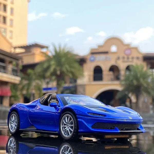 1:32 J50 Supercar Model Alloy Car Die Cast Toy Car Model Sound and light Pull Back Children's Toy Collectibles - Image 2