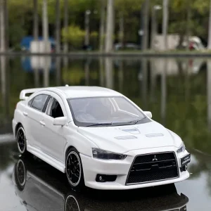 1:32 Mitsubishis JDM Lancer Evo X Open Door With Sound and Light Alloy Toy Car Model Ornaments For Children Gifts