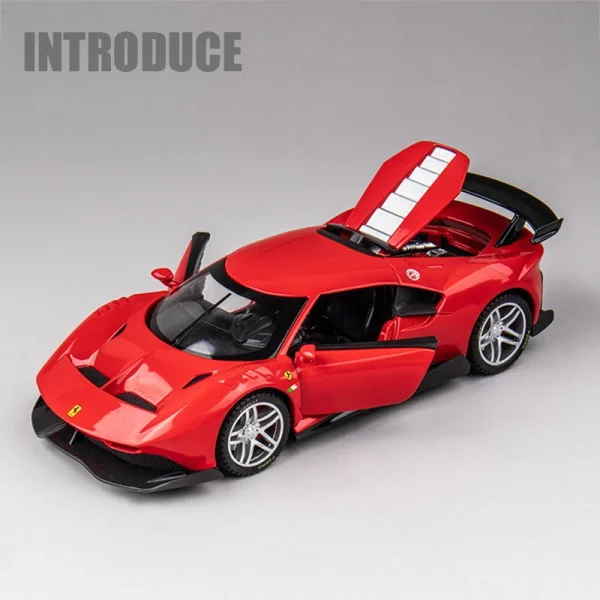 1:32 P80C Supercar Alloy Car Diecasts & Toy Vehicles Sound and light Car Model Collection Car Toys For Children - Image 4