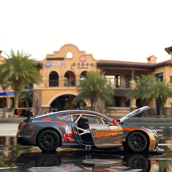 1:24 Bentley Continental GT3 Free Wheeling High Light Sport Racing Car Model Toy Diecast Metal Alloy Miniature Replica - Image 4