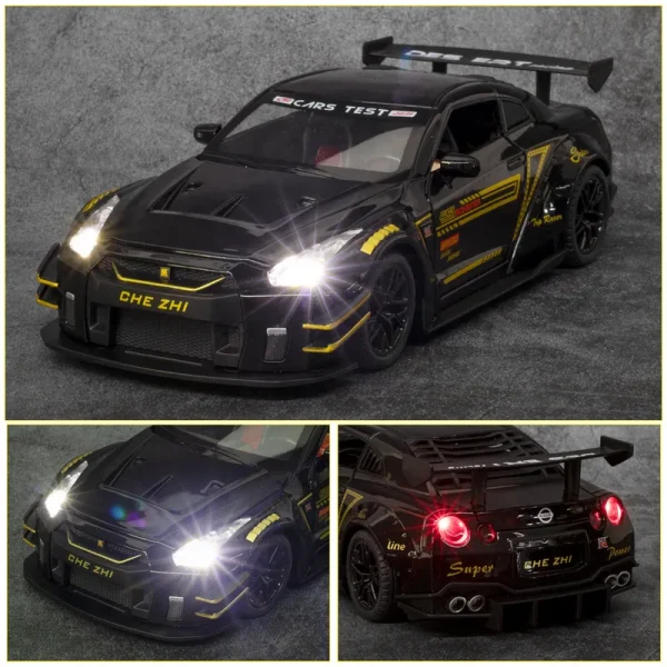 1:24 Nissan Skyline Ares GTR R35 Diecasts & Toy Vehicles Metal Toy Car Model High Simulation Pull Back Collection Kids Toys - Image 4