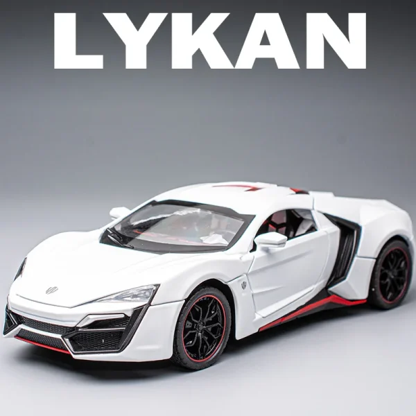 1:24 Lykan Hypersport Supercar Model Diecasts & Toy Vehicles Toy Car Metal Collection Toy Kid Toys for Children Kids Gifts - Image 2