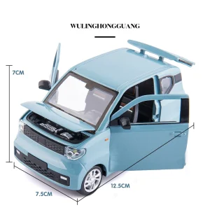 1:24 Toy Car WuLing MINI EV Diecast Alloy Metal Car Model for Model Pull Back Car Toy Vehicles Miniature Scale Birthday gift