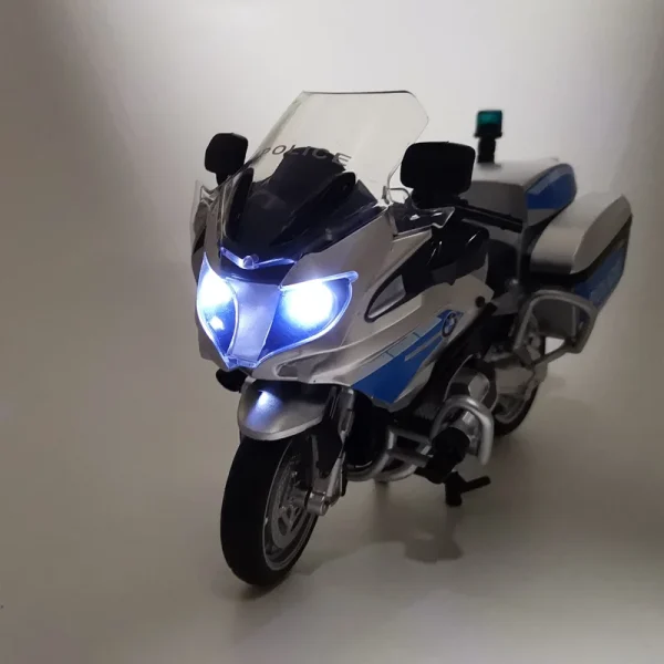 1:12 BMW R1250RT-P Police Diecast Motorcycle Model Toy Replica With Sound & Light birthday gift christmas gift Collection bike - Image 5