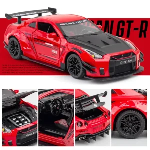 1:24 Nissan Skyline Ares GTR R35 Diecasts & Toy Vehicles Metal Toy Car Model High Simulation Pull Back Collection Kids Toys