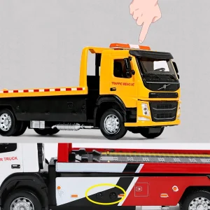 1:50 VOLVO VAN Type Alloy Trailer Car Model Simulation Children’s Sound and Light Alloy Car Model Truck Boy Toy