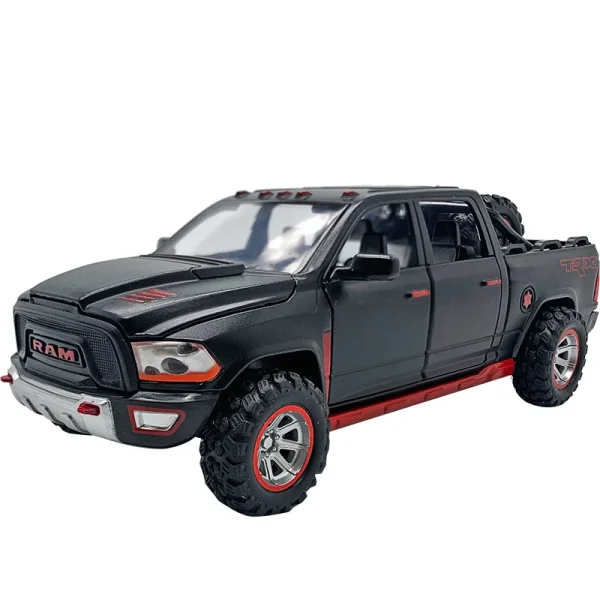1:32 Simulation Alloy Car Model New Dodge Ram TRX Pickup Metal Car Model Sound And Light Pull Back Childs Boy Toy Car Gifts - Image 5