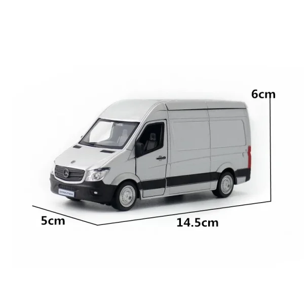 1:36 Scale MB Sprinter MPV Toy Van RMZ City Diecast Toy Car Model Educational Pull Back Doors Openable Collection Gift For Kid - Image 4