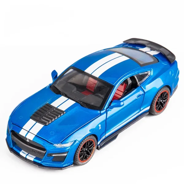 1:32 Ford Mustang Shelby GT500 Supercar High Simulation Car Model Alloy Pull Back Kid Toy Car 4 Open Door Children's Gifts - Image 5
