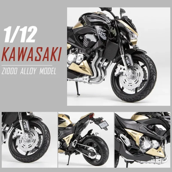 1:12 Kawasaki Z800 Alloy Die Cast Motorcycle Model Toy Vehicle Collection Autobike Shork-Absorber Off Road Autocycle Toys Car - Image 4