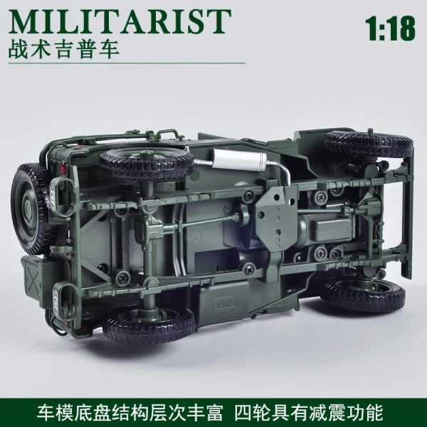 1:18 Tactical Military Model Old World War II Willis GP JEEPS Military Vehicles Alloy Car Model For Kids Toys Gifts - Image 6