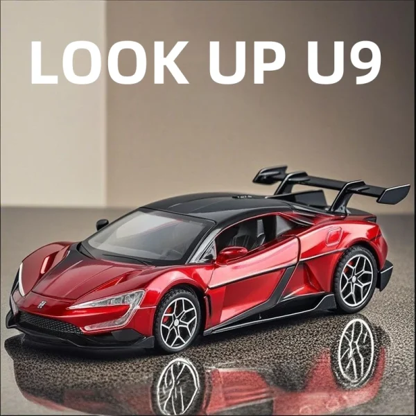 1:32 BYD Look UP U9 Supercar Alloy Die Cast Toy Car Model Sound and Light Children's Toy Collectibles Birthday gift