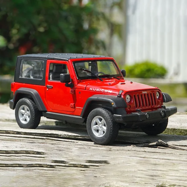 WELLY 1:24 Jeep Wrangler Rubicon 2007 Alloy Car Diecasts & Toy Vehicles Car Model Miniature Scale Model Car Toy For Children - Image 2